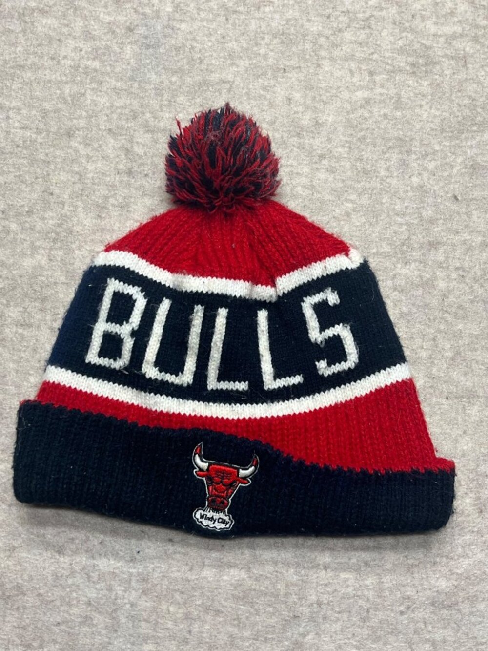 Chicago Bulls Wind City 47 Brand Beanie Toboggin Hat One Size Fits All